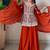 Designer georgette peplum top plazzo set with embroidered dupatta
