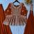 Designer georgette peplum top plazzo set with embroidered dupatta