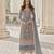 Grey net embroidered sequin salwar suit
