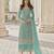 Blue net embroidered sequin salwar suit