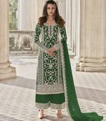 green net embroidered sequin salwar suit