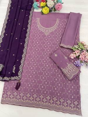 Pink embroidered chinon palazzo suit 3