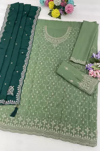 Pista embroidered chinon palazzo suit