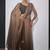 Golden brown satin silk designer party wear saree sari