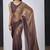 Golden wine satin silk party wear designer saree sari