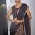 Satin silk purple party wear designer wedding saree sari