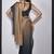 Golden grey satin silk designer party wear saree sari