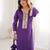 Awesome Purple Laced Work Crepe Festive Wear Kurti With Pant