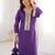 Awesome Purple Laced Work Crepe Festive Wear Kurti With Pant
