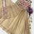 Stunning Cream Organza Lehenga With Bead Work Choli And Shrug
