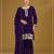 Purple color embroideried faux georgette semi stitched salwar suit