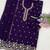 Purple color embroideried faux georgette semi stitched salwar suit
