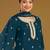 Morpich color embroideried faux georgette semi stitched salwar suit