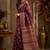 burgundy chanderi cotton woven butti printed pre draped saree
