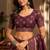 burgundy chanderi cotton woven butti printed pre draped saree