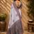 off white chanderi cotton floral printed ready made saree