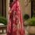 onion pink chanderi cotton floral motifs printed pre draped saree