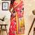 pink chanderi cotton polka dots printed ready made saree