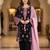 Designer rayon embroidered plazzo suit set with mirror effect work