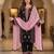 Designer rayon embroidered plazzo suit set with mirror effect work