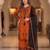 Designer rayon embroidered plazzo suit set with mirror effect work