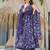 Blue heavy digital printed pure maslin salwar-kameez