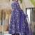 Blue heavy digital printed pure maslin salwar-kameez