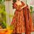 Orange heavy digital printed pure maslin salwar-kameez