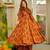 Orange heavy digital printed pure maslin salwar-kameez
