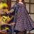 Blue heavy digital printed pure maslin salwar-kameez