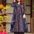 Blue heavy digital printed pure maslin salwar-kameez