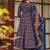 Blue heavy digital printed pure maslin salwar-kameez