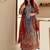 Printed chinon kurta plazzo set with dupatta & diamond work