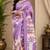 lavender chanderi cotton floral printed pre-stitched saree