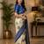 cream chanderi cotton peacock motifs printed ready to wear saree