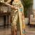 ivory chanderi cotton kalamkari printed ready to wear saree