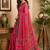 pink chanderi cotton ajrakh print printed pre draped saree