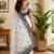 white chanderi cotton contemporary digital print printed ready to wear saree