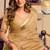 Fawn kolkata cotton litchi work zari border with tassels saree with blouse