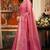 Pink cotton zari border with tassels saree with blouse
