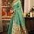 Sea green silk blend paithani woven saree with blouse