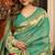 Sea green silk blend paithani woven saree with blouse