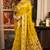Mustard silk blend paithani woven saree with blouse
