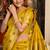 Mustard silk blend paithani woven saree with blouse