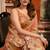 Peach silk blend paithani woven saree with blouse