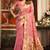 Pink silk blend paithani woven saree with blouse