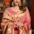 Pink silk blend paithani woven saree with blouse