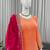 Premium faux georgette embroidered kurti plazo set with designer dupatta