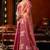 Pink heavy tissue allover cow woven butta with tassels saree with blouse