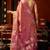 Pink heavy tissue allover cow woven butta with tassels saree with blouse
